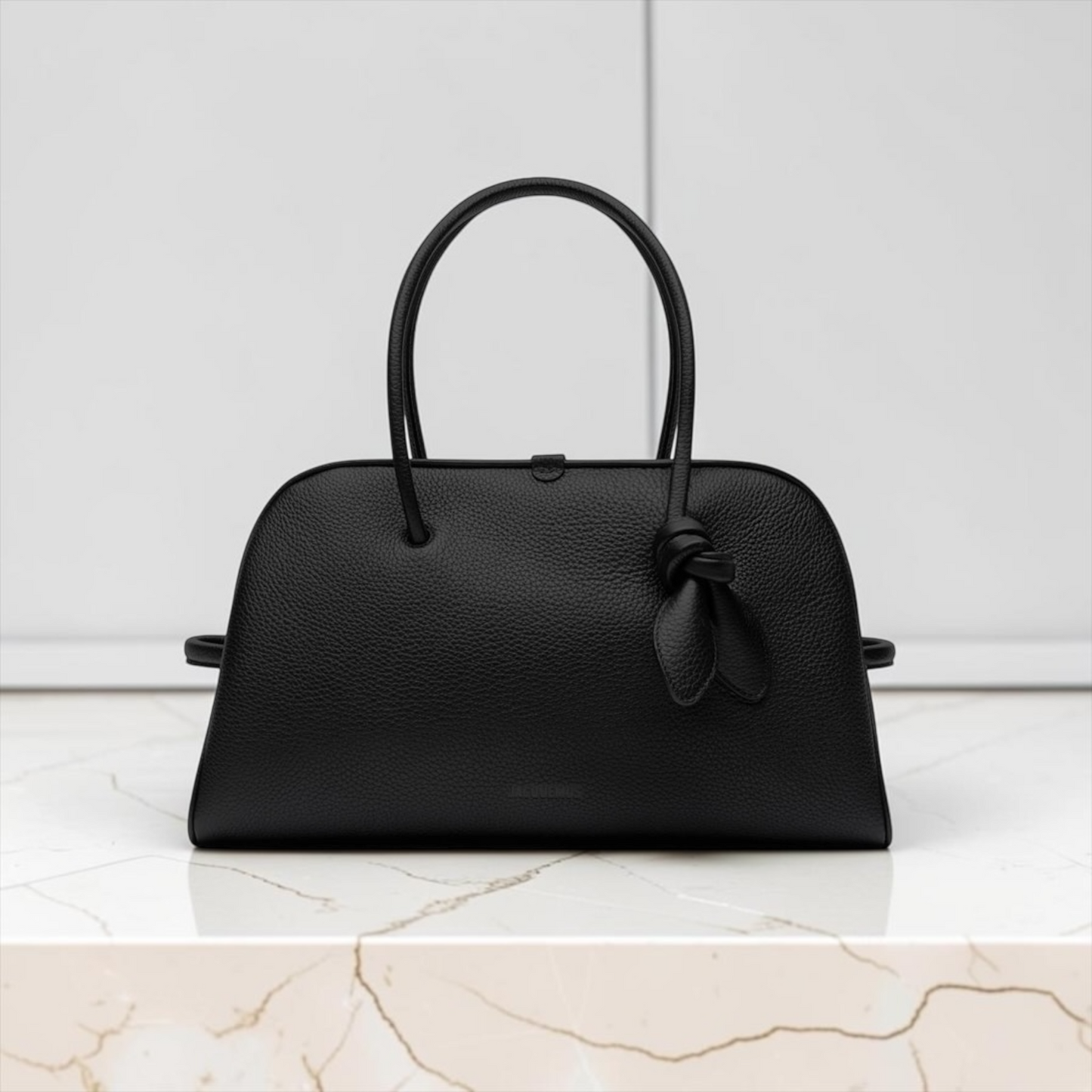 Jacquemus le Turismo in pelle martellata nera