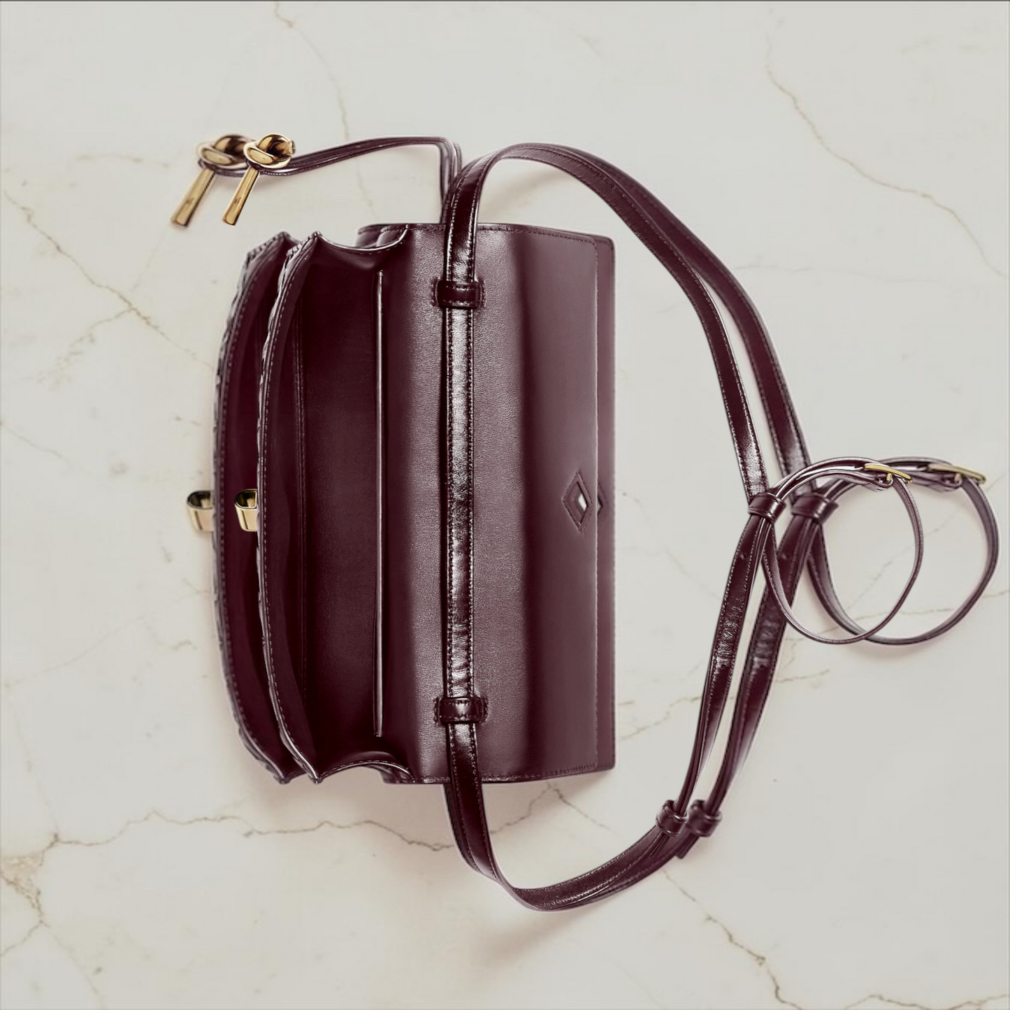 Bottega Veneta Andiamo Clutch 25 - Dark Barolo