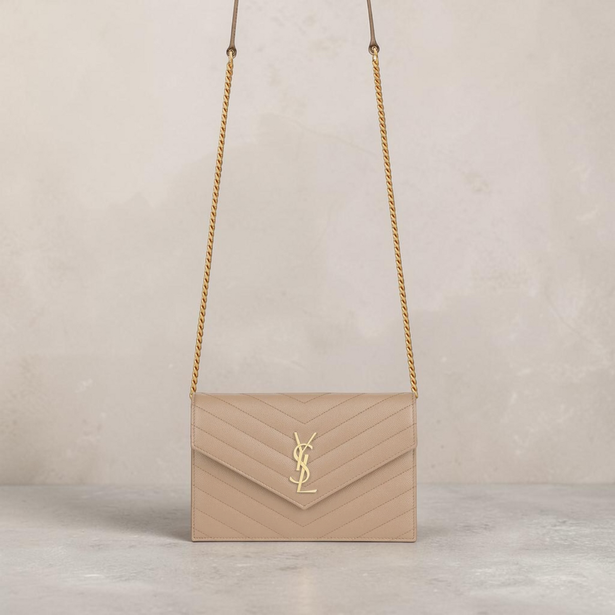 Saint Laurent Cassandre black clutch bag