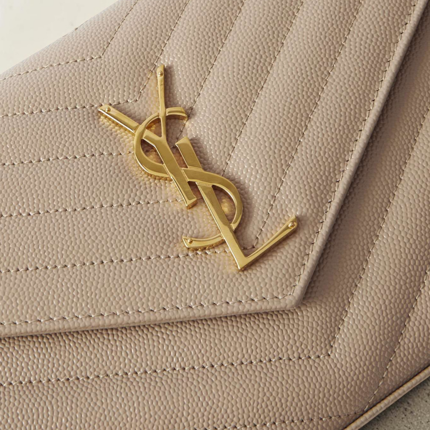 Saint Laurent Cassandre black clutch bag