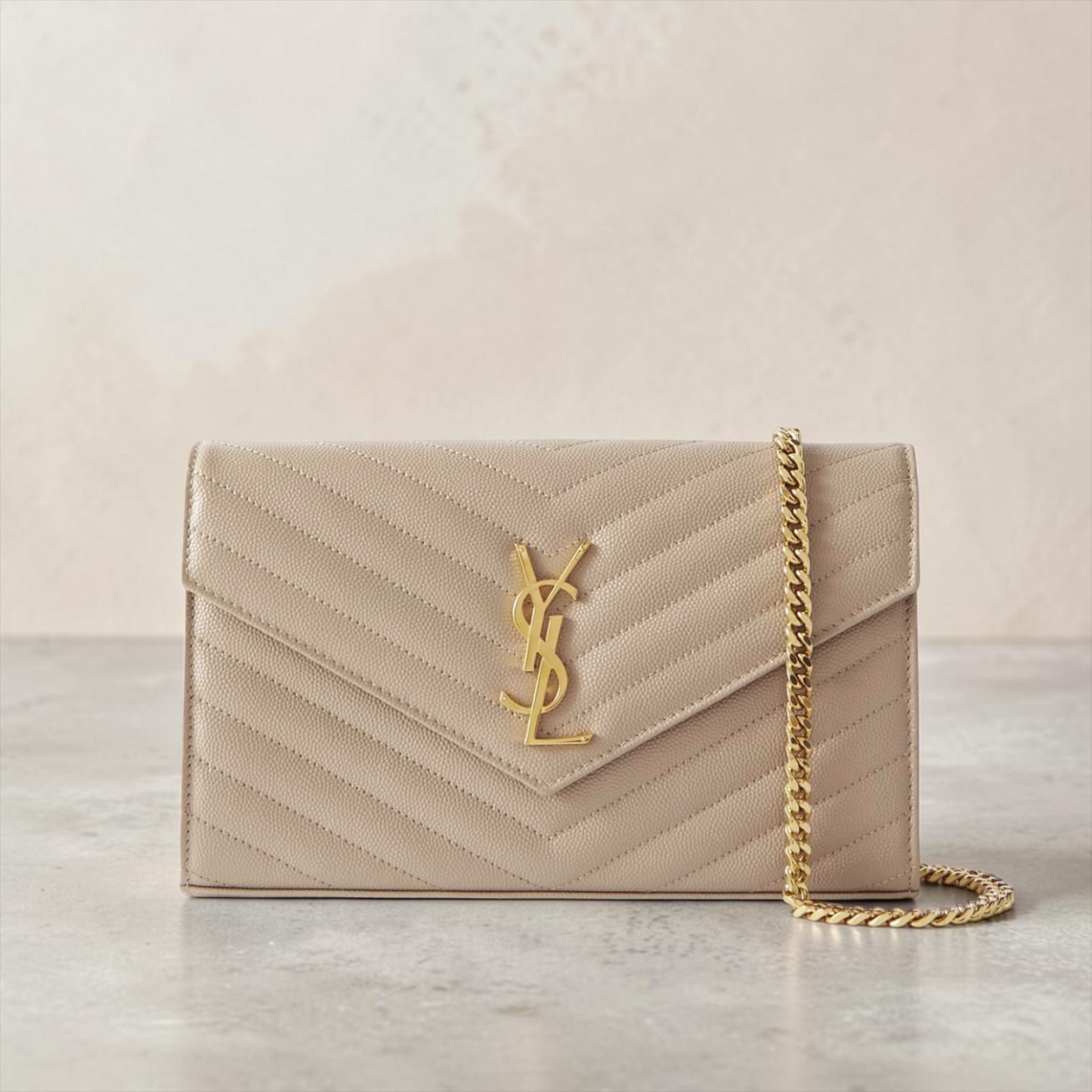 Saint Laurent Cassandre black clutch bag