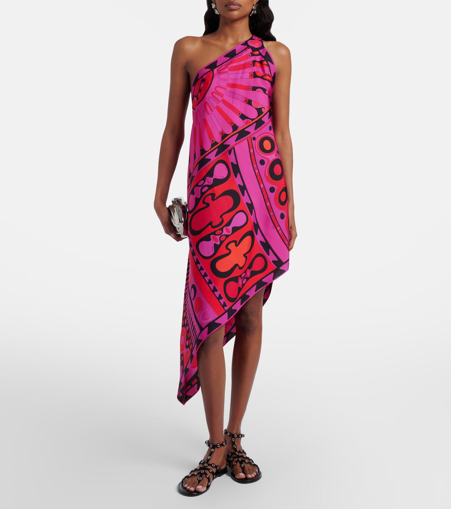 Pucci abito monospalla rosa
