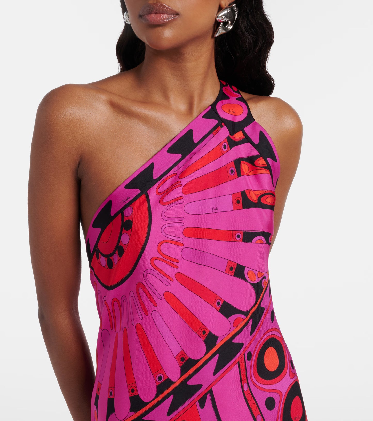 Pucci abito monospalla rosa