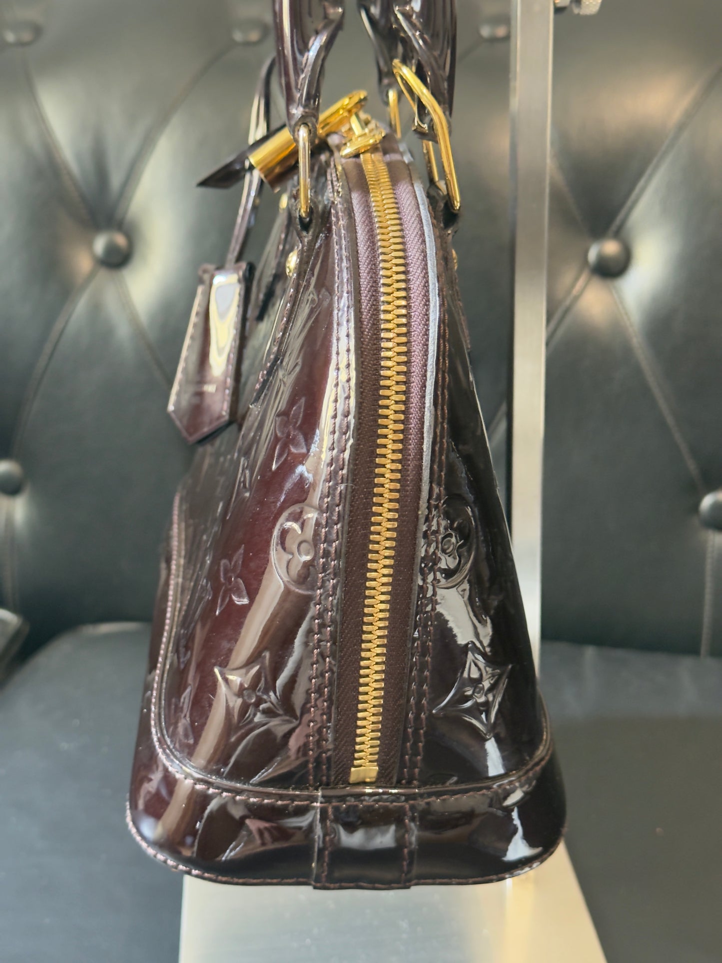 Louis Vuitton Borsa Alma BB in vernice Bordeaux