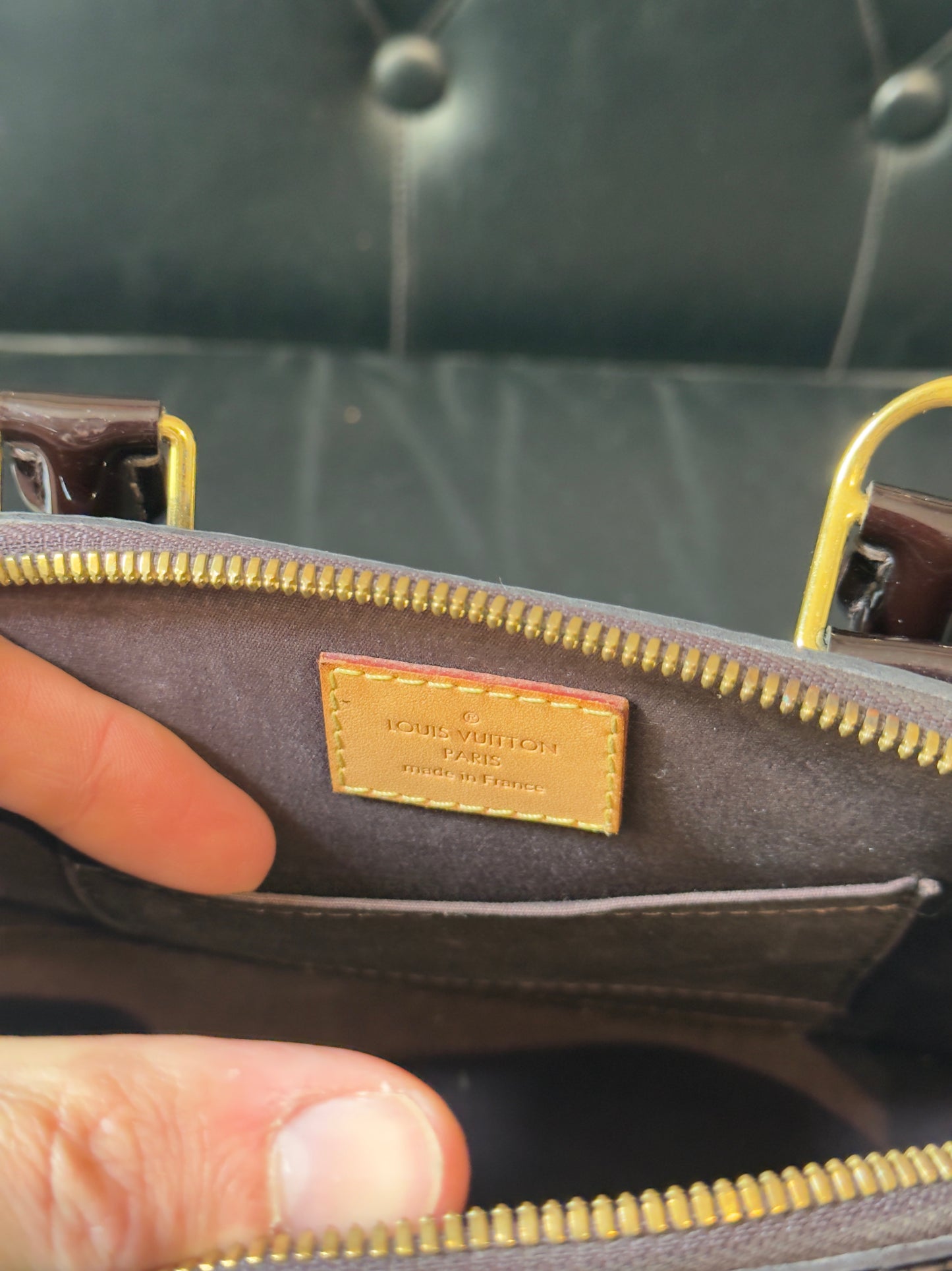 Louis Vuitton Borsa Alma BB in vernice Bordeaux