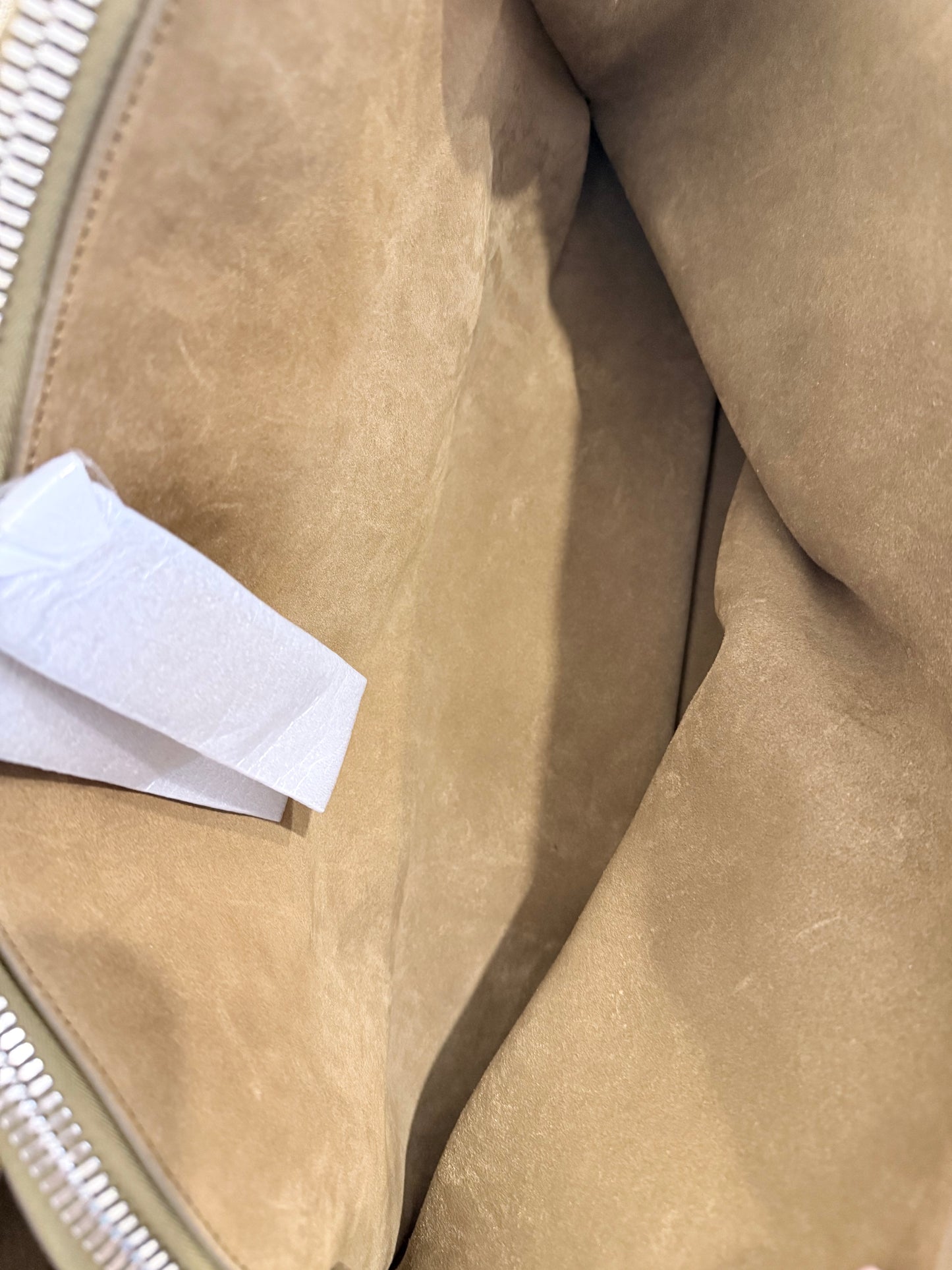 The Attico La Passeggiata in pelle scamosciata Beige Large