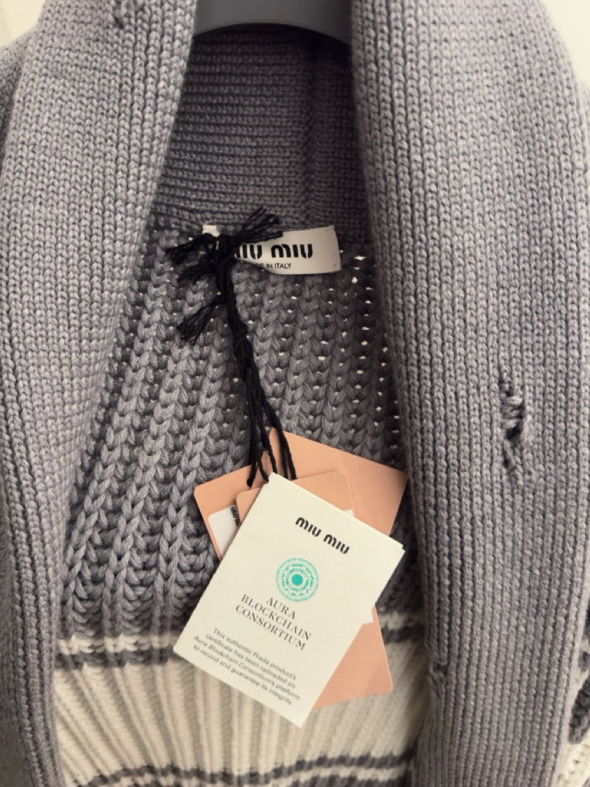 Miu Miu Maglione in Maglia con Cintura