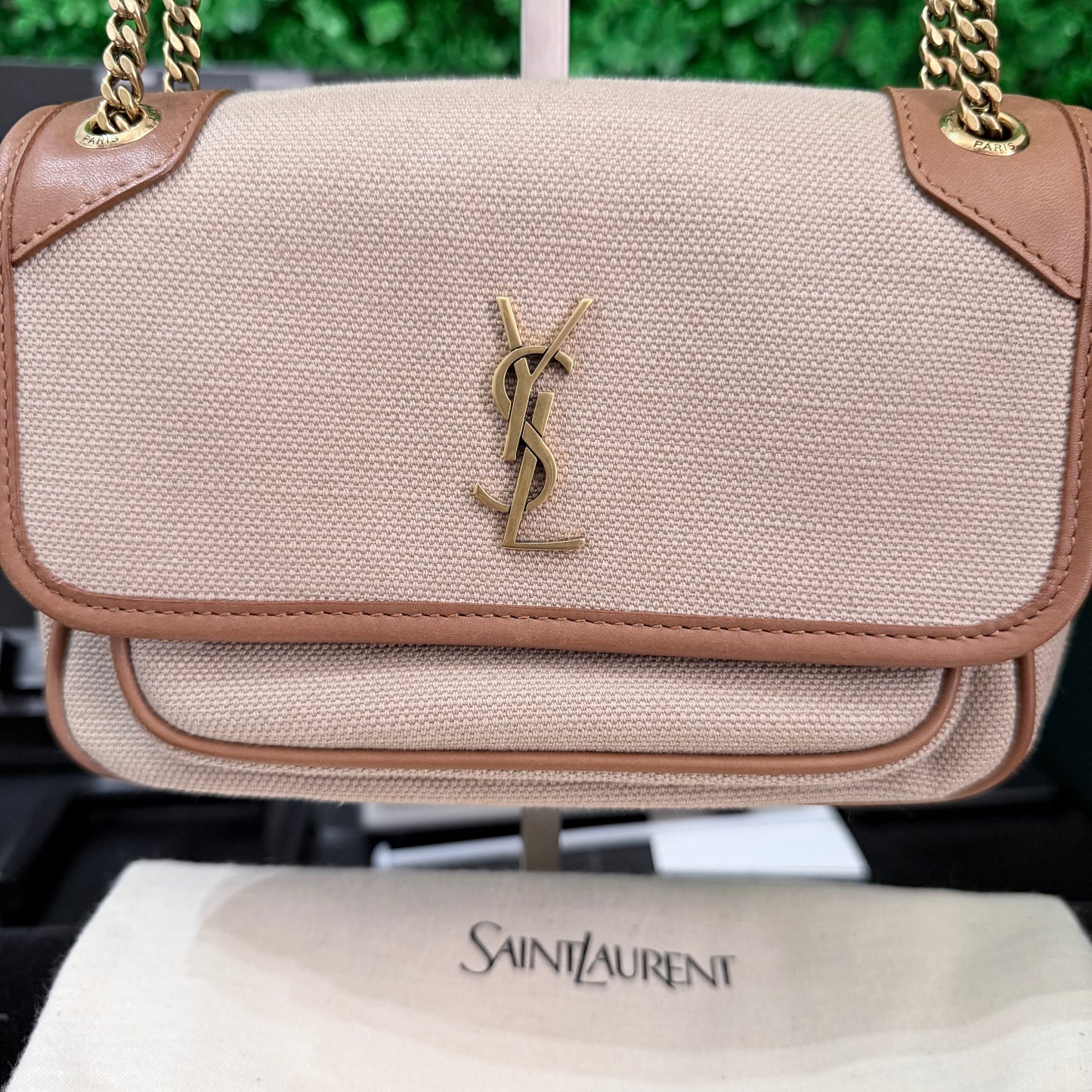 Saint Laurent Niki beige e cuoio