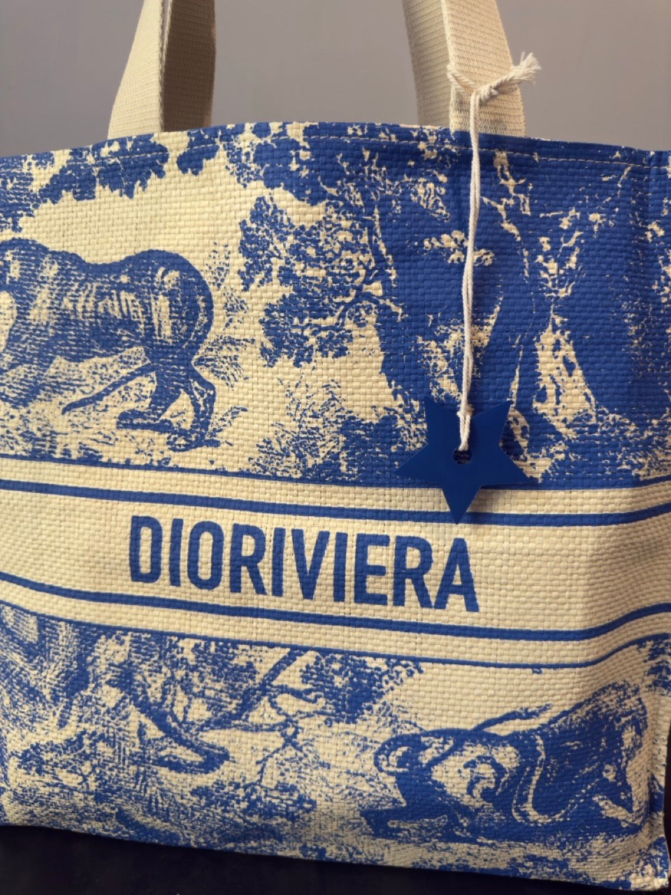 Dior Borsa Tote Dioriviera in paglia