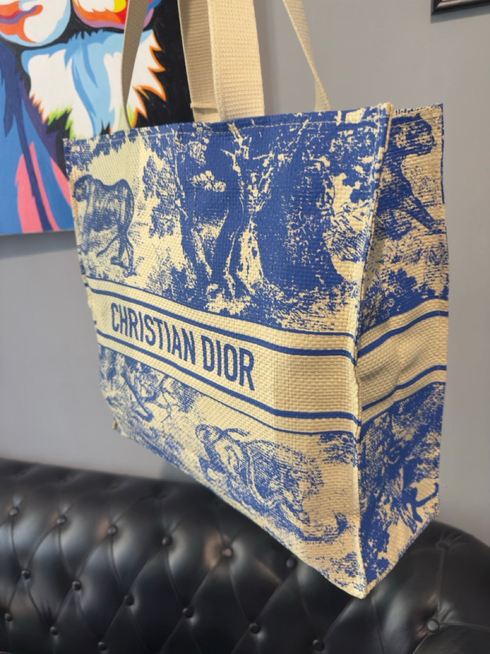 Dior Borsa Tote Dioriviera in paglia