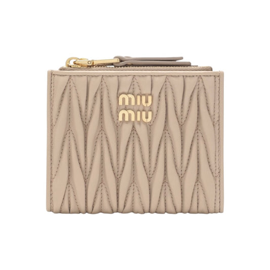 Miu Miu Portafogli in Nappa Matelassé Piccolo Color Rosa