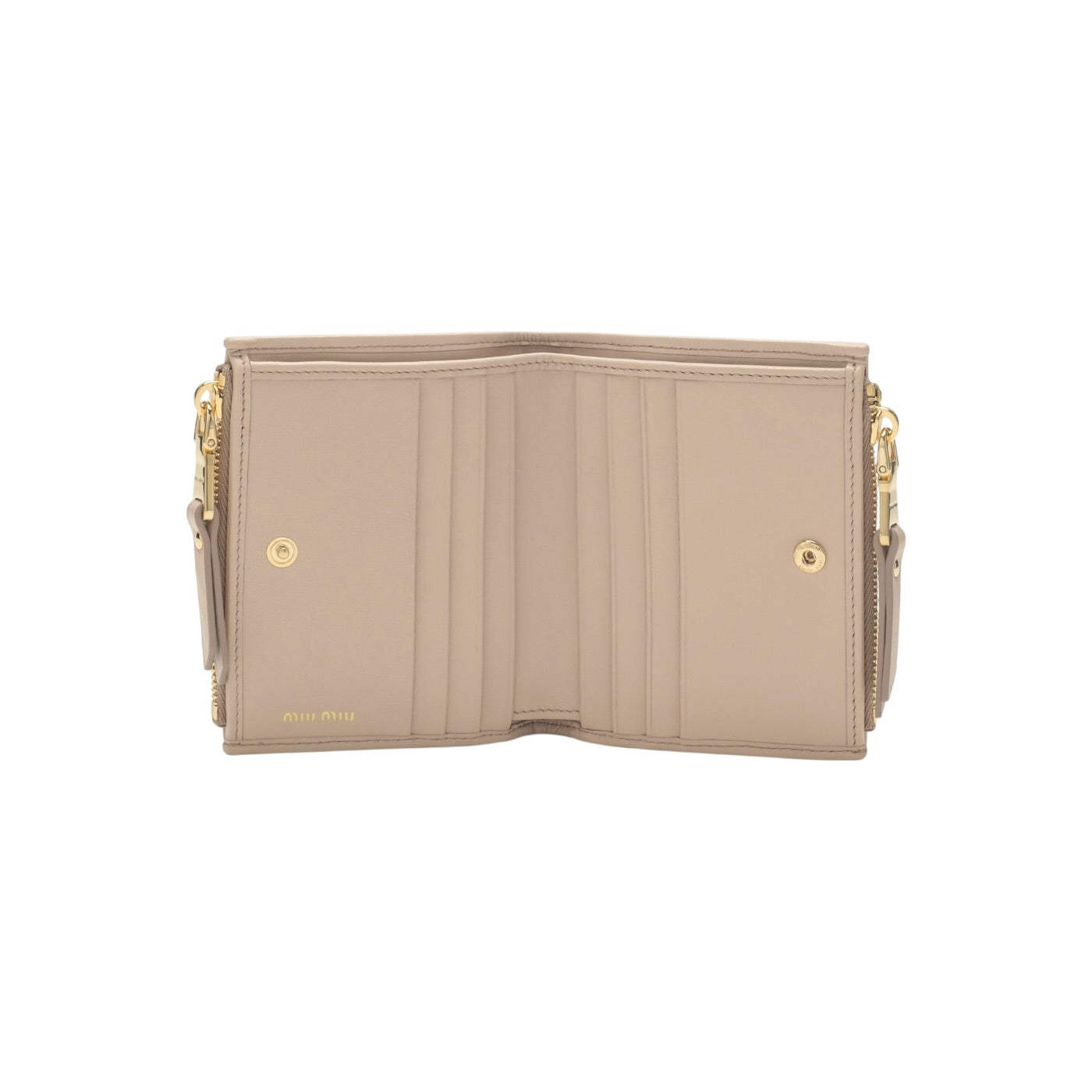 Miu Miu Portafogli in Nappa Matelassé Piccolo Color Rosa