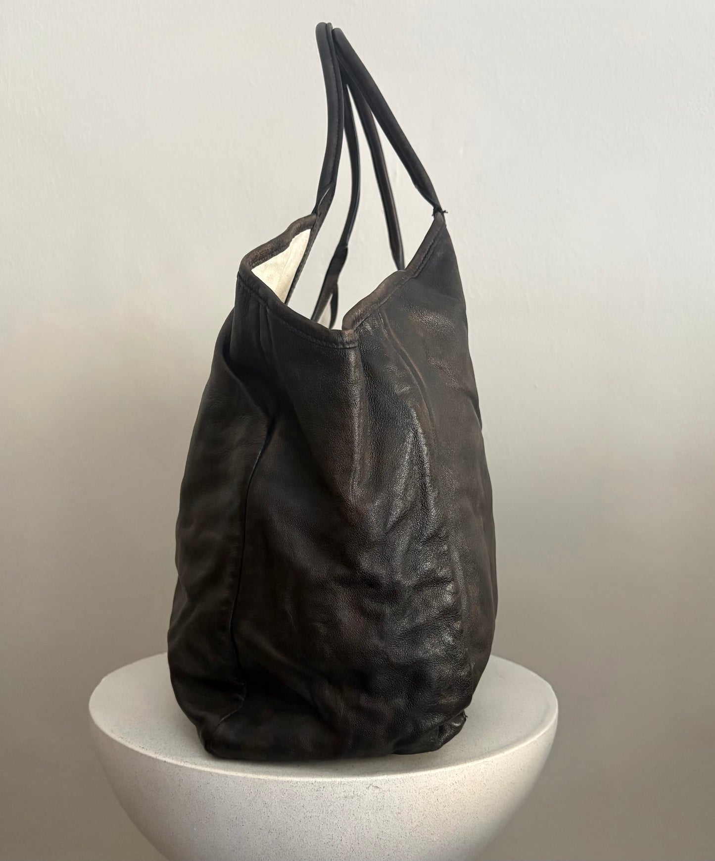 Miu Miu Tote Ivy in pelle marrone