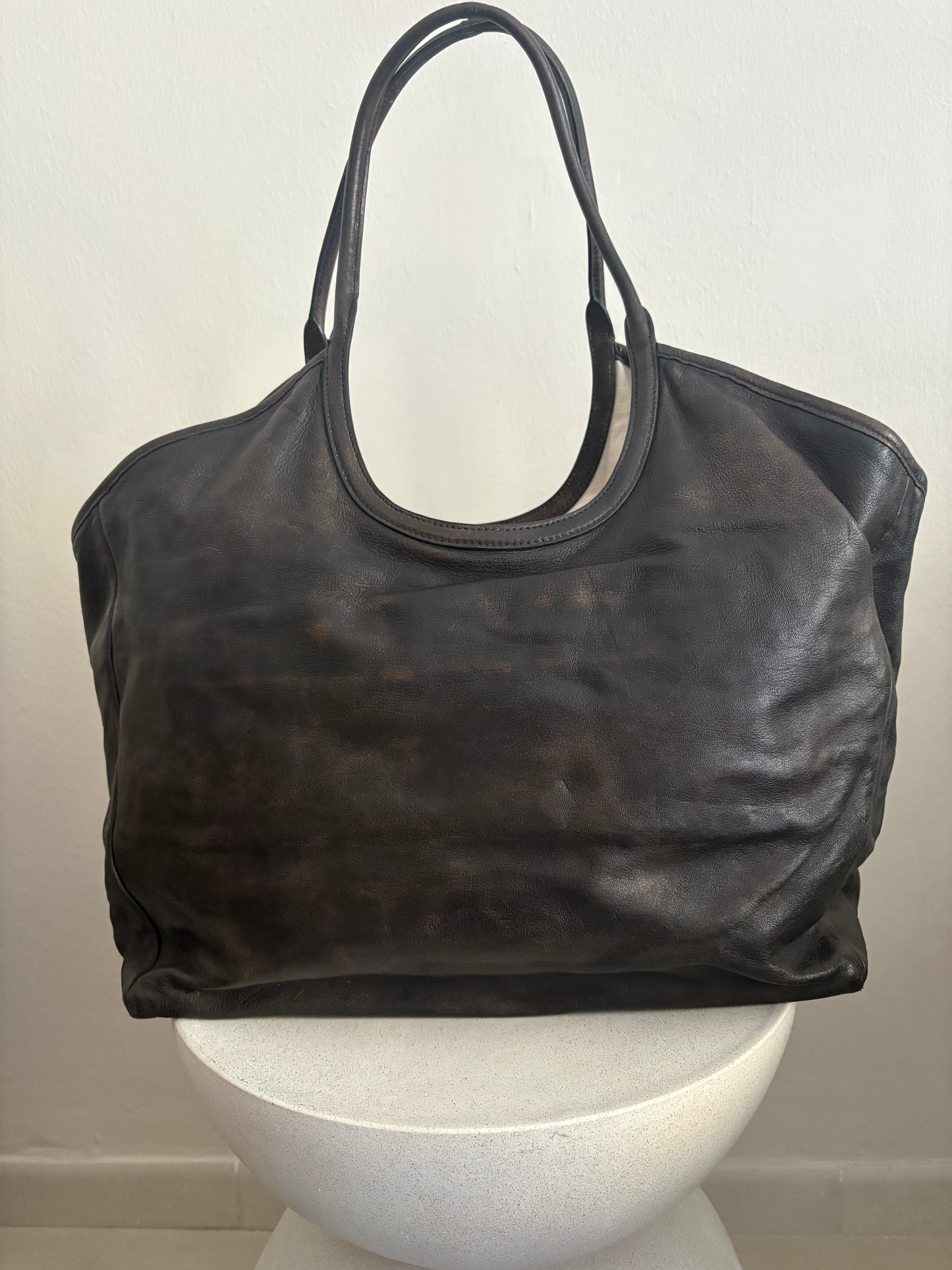 Miu Miu Tote Ivy in pelle marrone