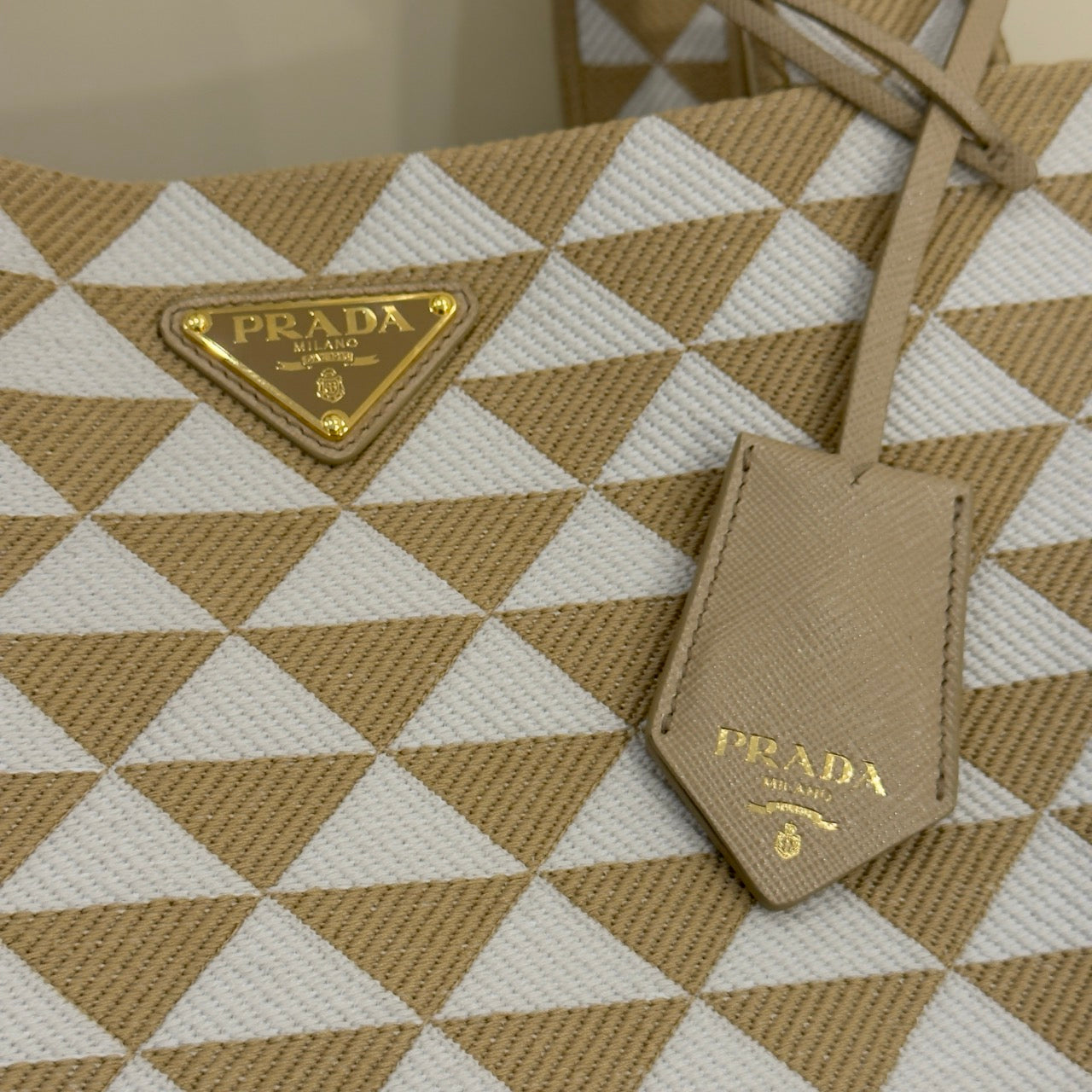 Prada Tote Symbole Large Beige e Bianca