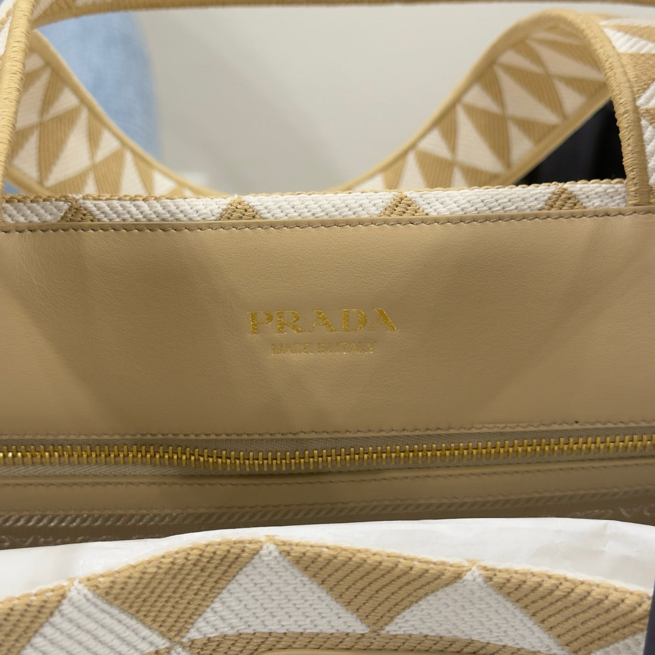 Prada Tote Symbole Large Beige e Bianca