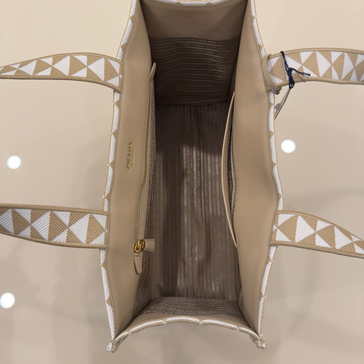 Prada Tote Symbole Large Beige e Bianca