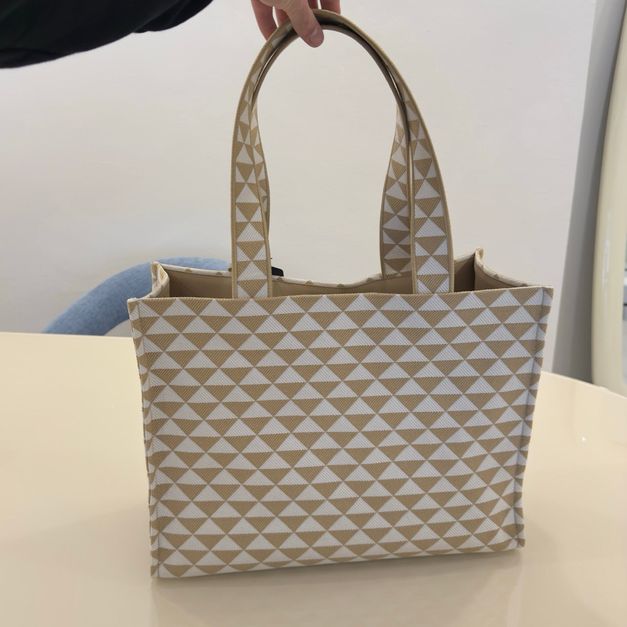 Prada Tote Symbole Large Beige e Bianca