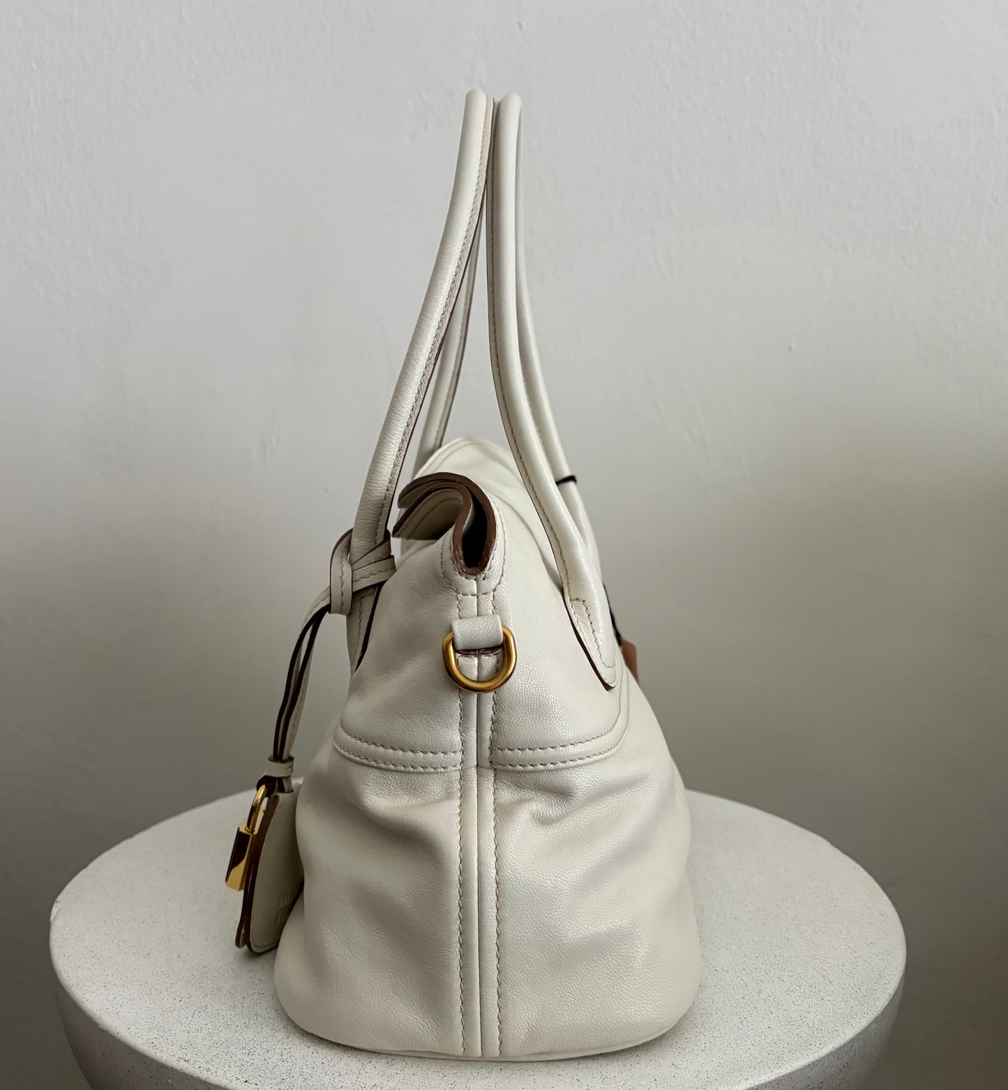 Miu Miu borsa vivant bianca in pelle