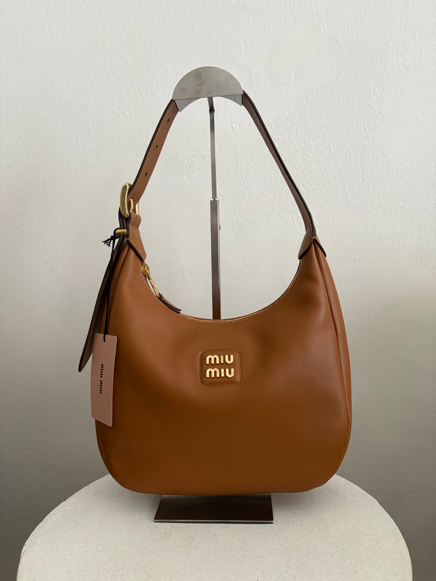 Miu Miu borsa Hobo pelle marrone