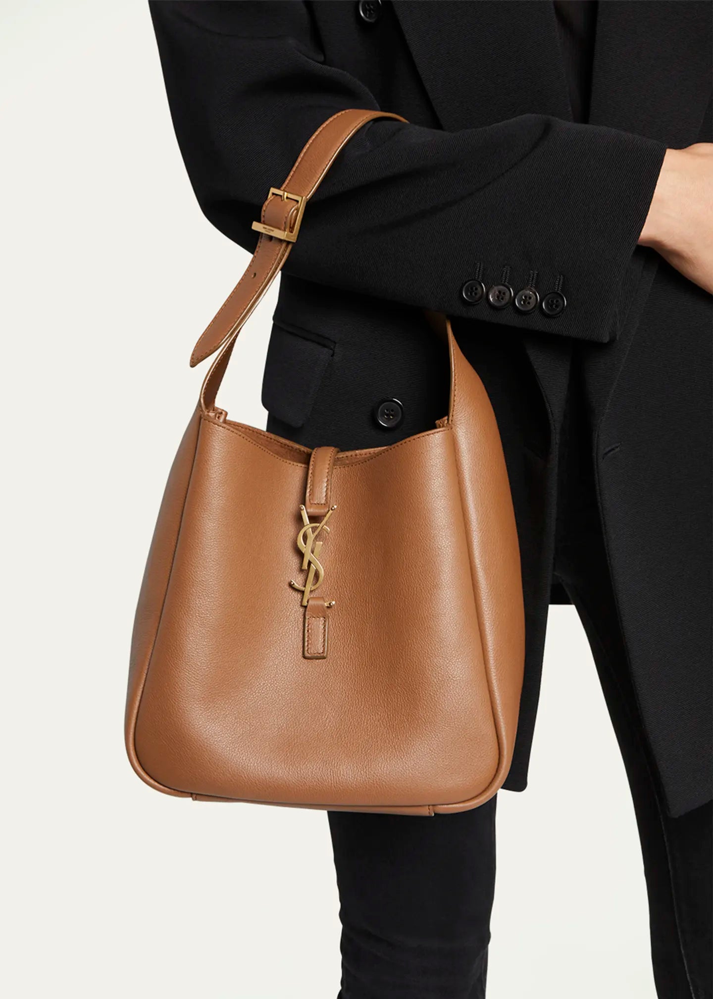 Saint Laurent Le 5 à 7 Small Marrone