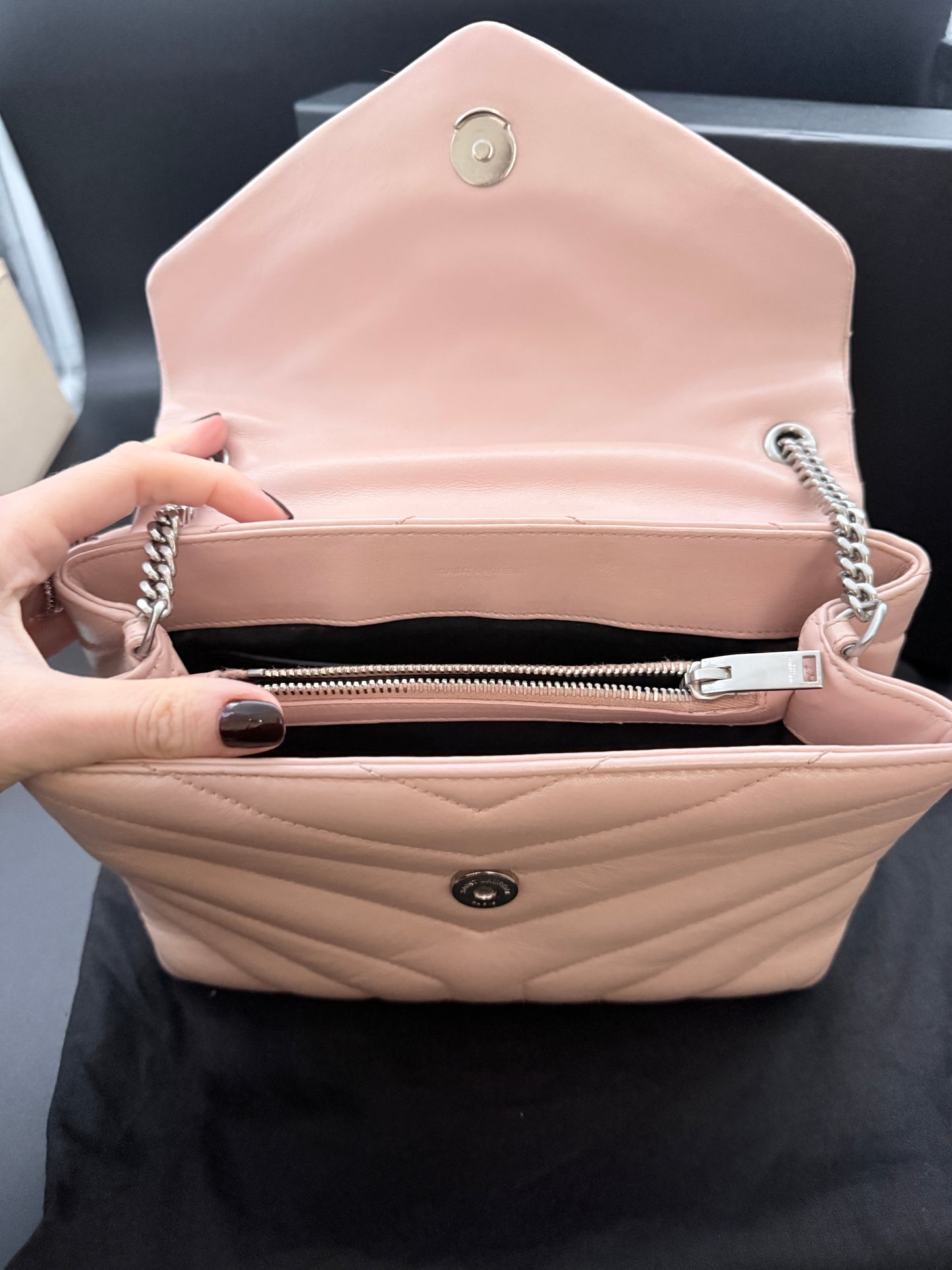 Saint Laurent Loulou Small – Rosa