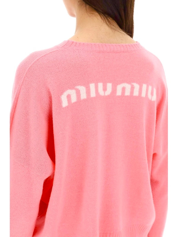 Miu Miu Girocollo in Cashmere Rosa
