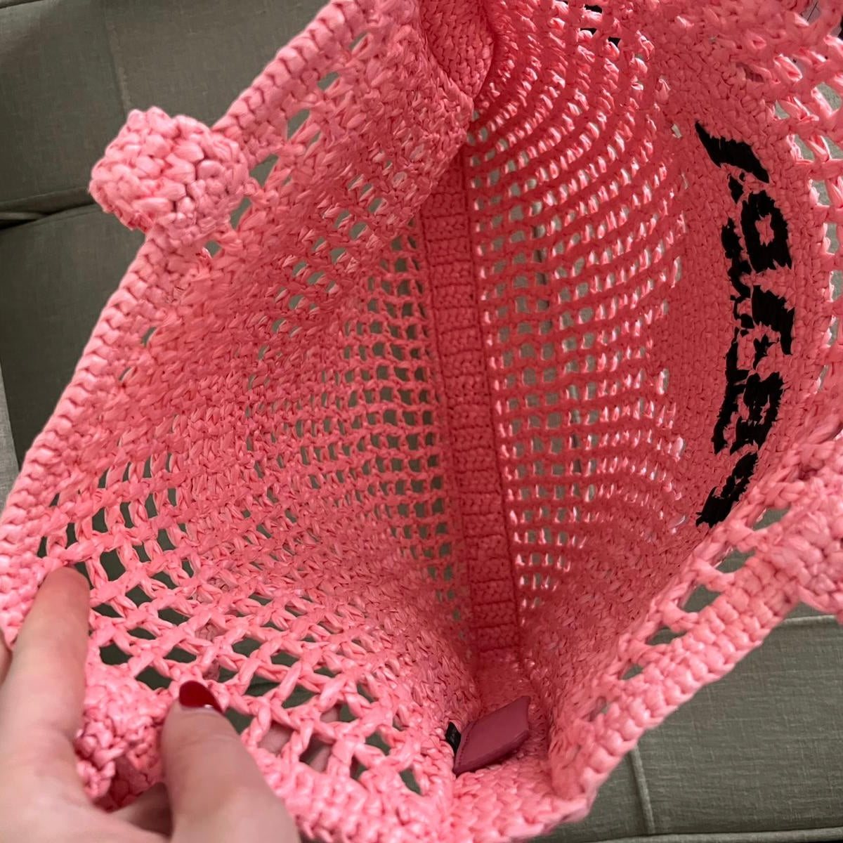 Prada, tote bag in rafia