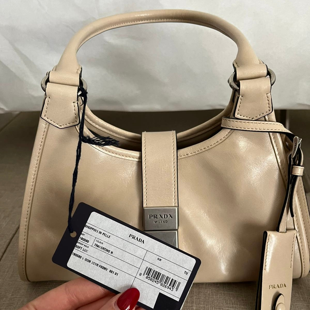 Prada Small Leather Tote Bag