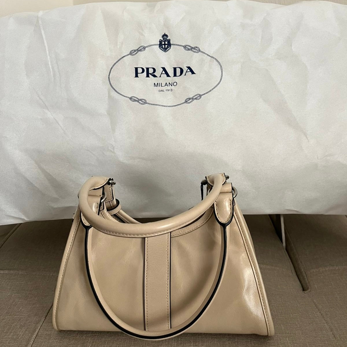 Prada Small Leather Tote Bag