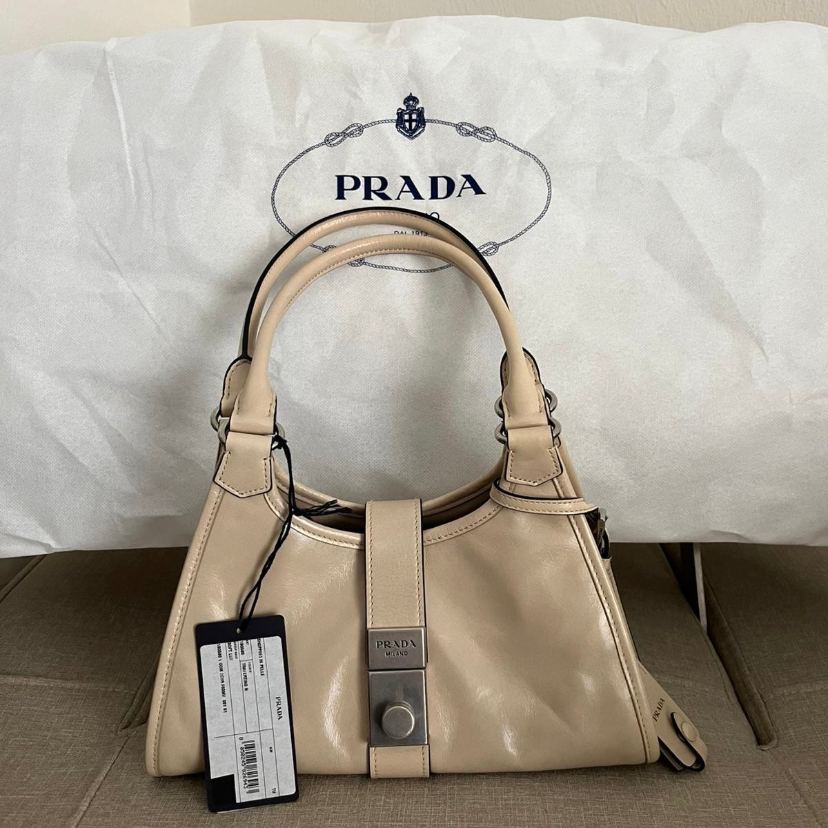 Prada Small Leather Tote Bag