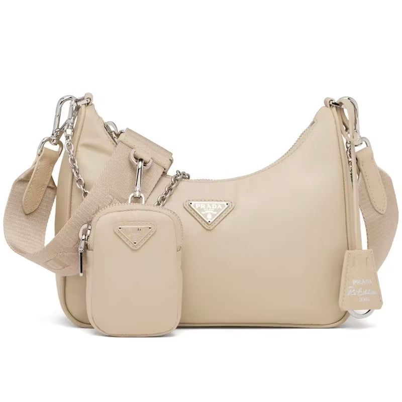 Prada Multipochette Re-Edition 2005 – Saffiano Beige