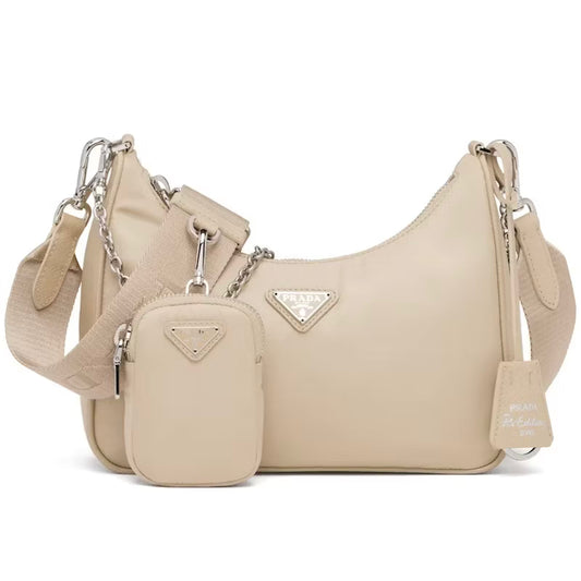 Prada Multipochette Re-Edition 2005 – Saffiano Beige