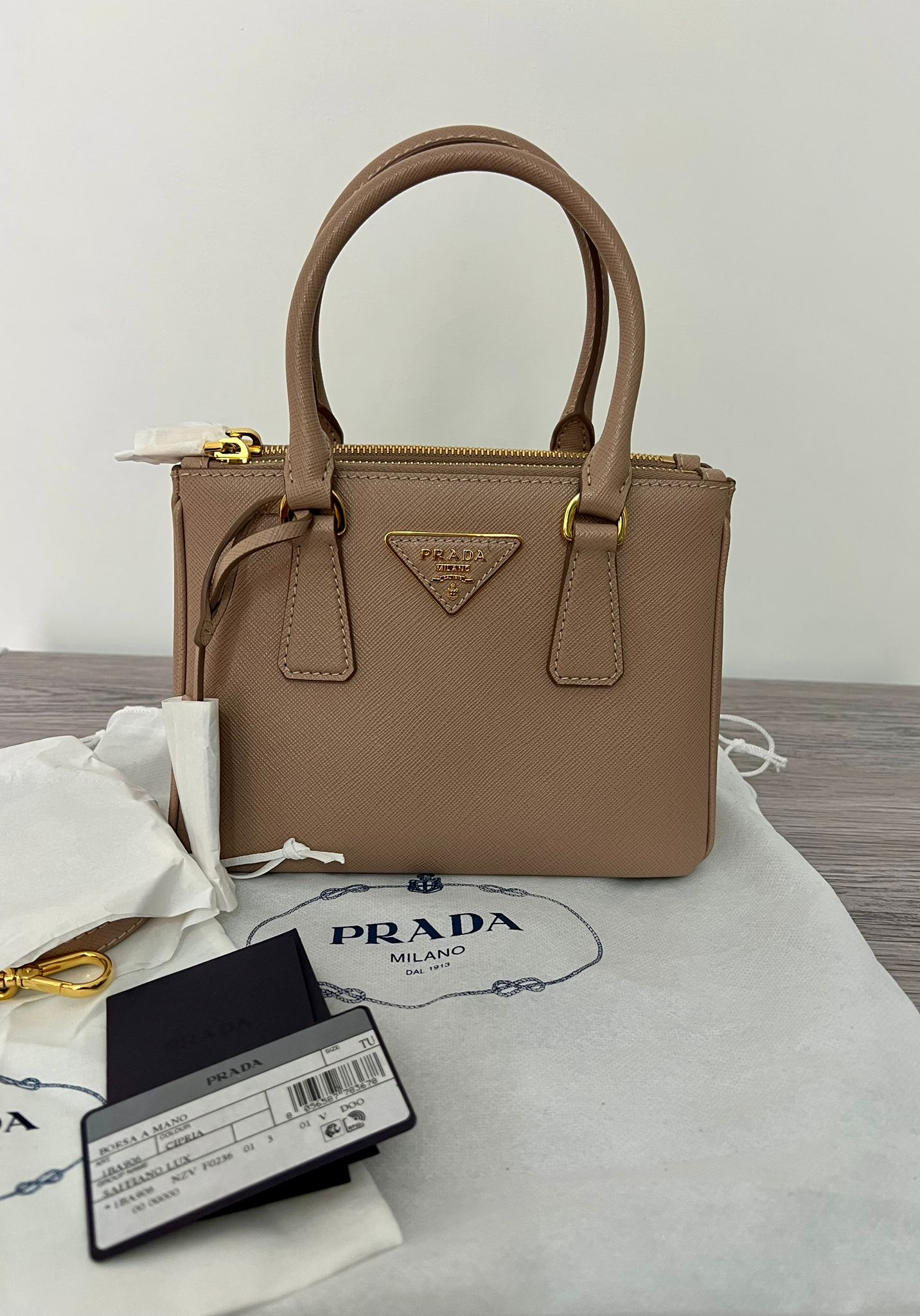 Prada Galleria Mini Saffiano Cipria