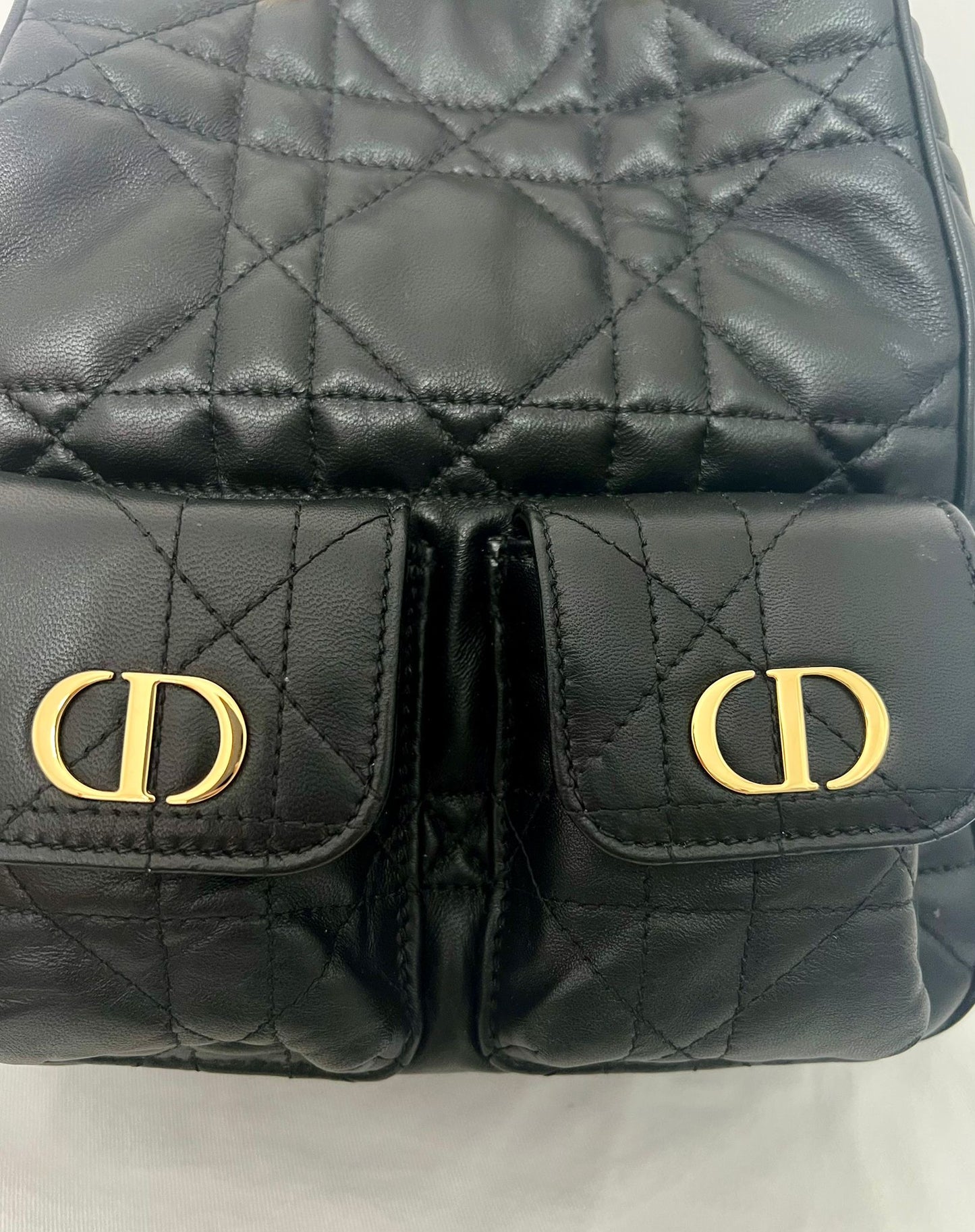 Dior Medium Caro Multicarry Backpack with Chain