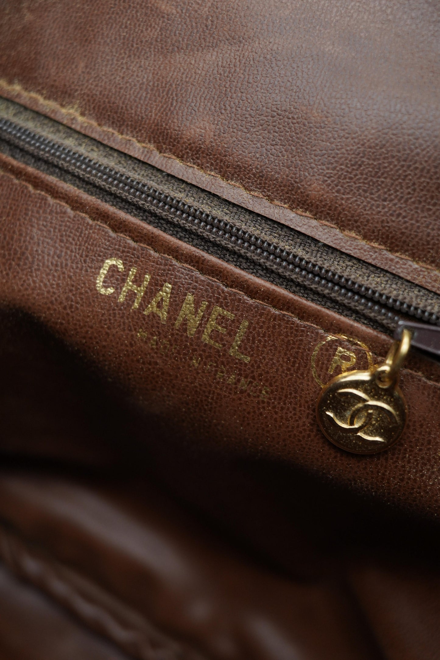 Chanel Jumbo Seltene 1990 Brown