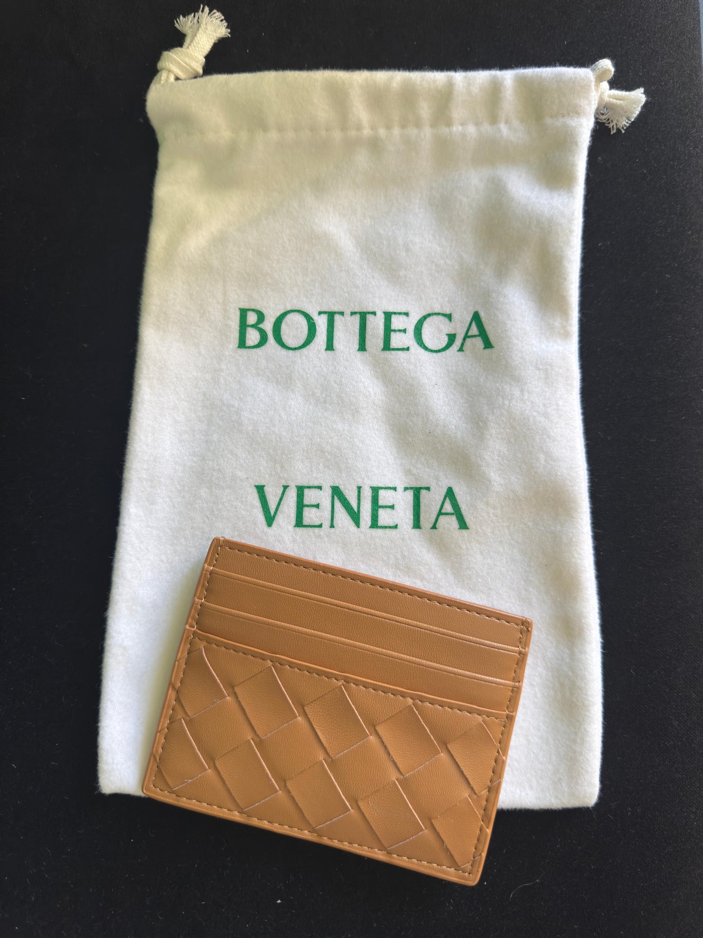 Bottega Veneta Portacarte in Pelle Beige