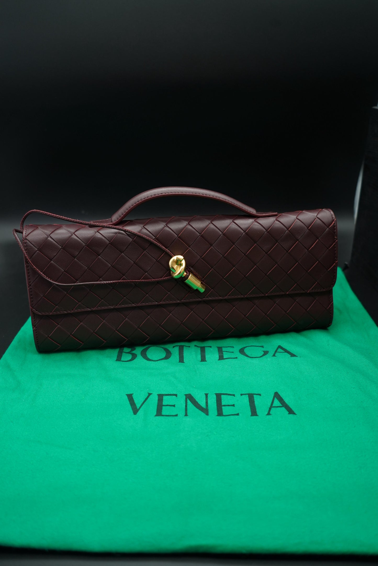 Bottega Veneta Clutch Andiamo Dark Barolo