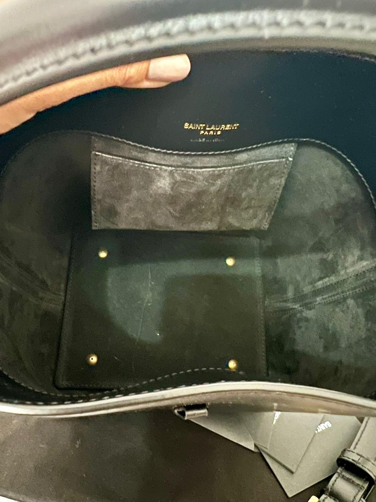 Saint Laurent Le 37 - Borsa a Secchiello in Pelle Verde