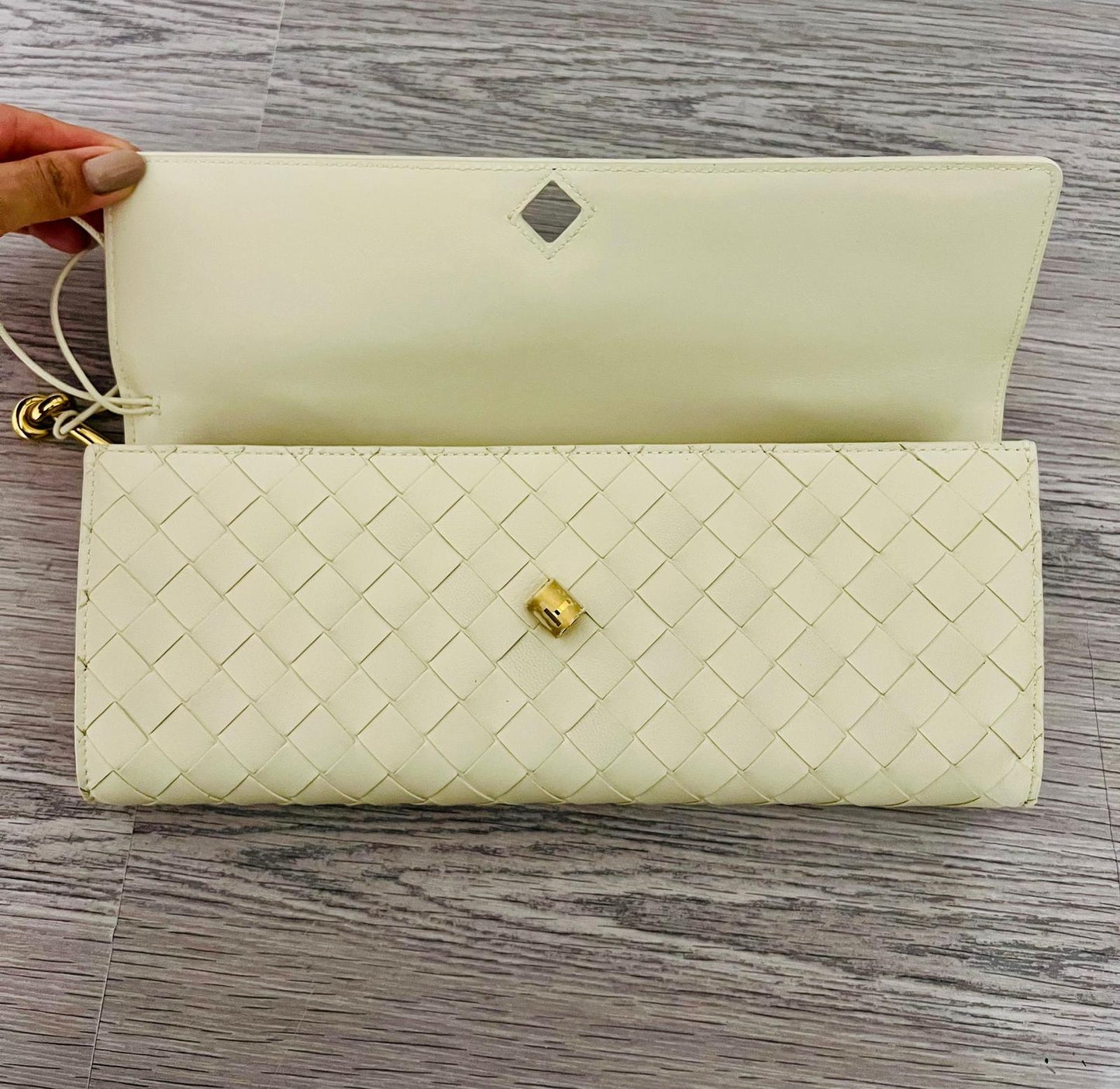 Bottega Veneta Clutch Andiamo Yellow Butter