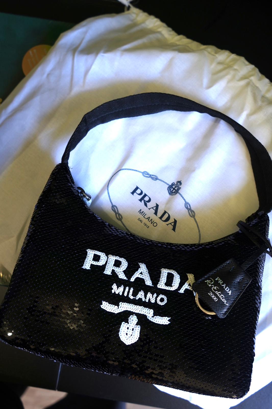 Prada Re-Edition 2000 con Paillettes - Nera