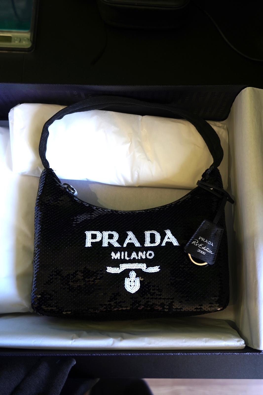 Prada Re-Edition 2000 con Paillettes - Nera