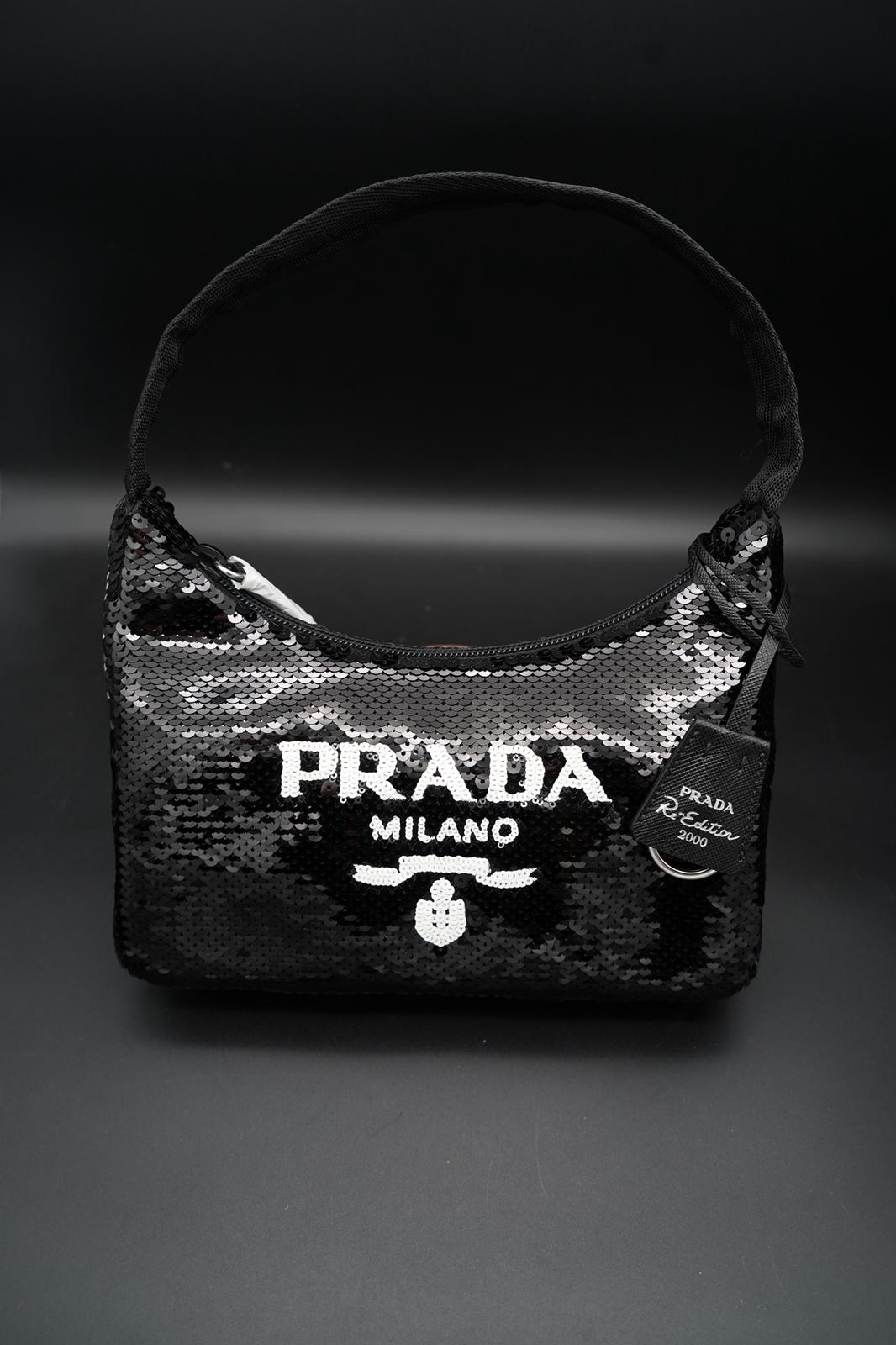 Prada Re-Edition 2000 con Paillettes - Nera