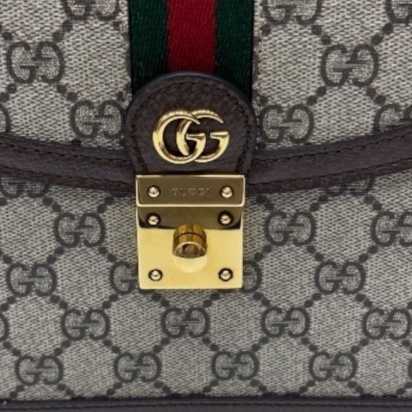 Gucci Ophidia Top Handle in GG Supreme Beige ed Ebano