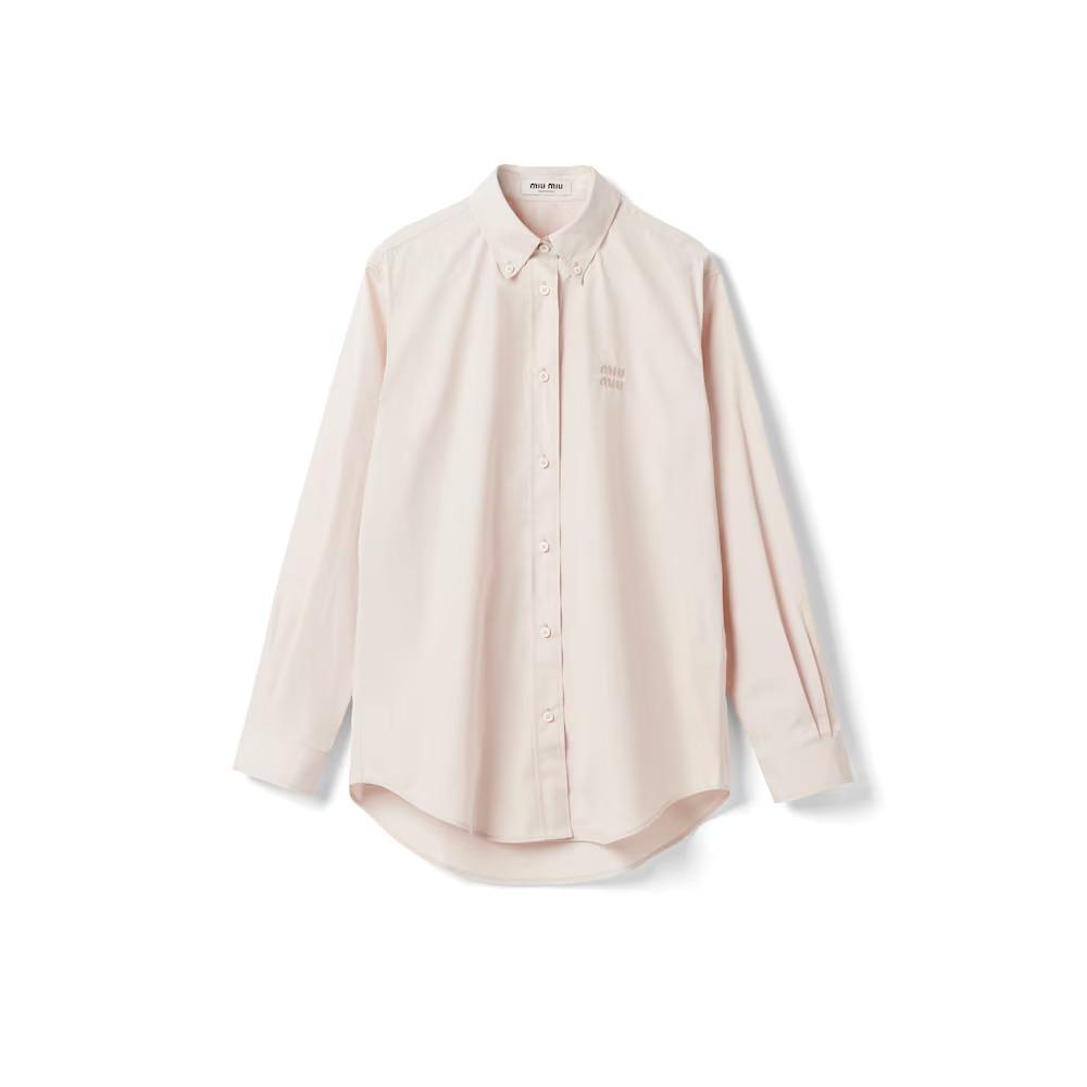 Camicia Miu Miu in popeline - Rosa cipria