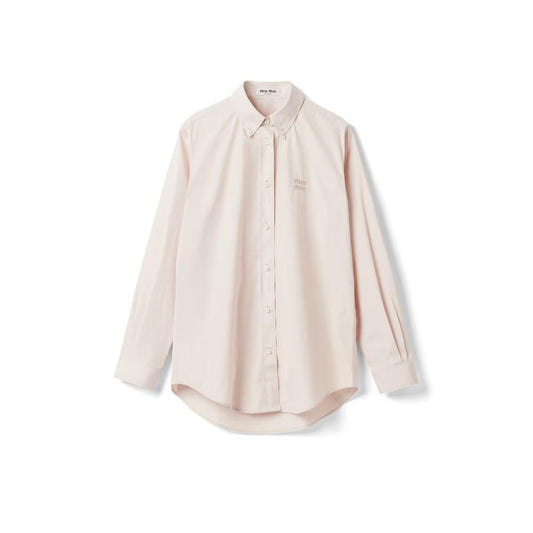 Camicia Miu Miu in popeline - Rosa cipria