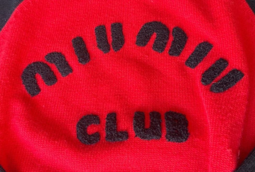 Miu Miu Maglione in Lana Blu e Rosso