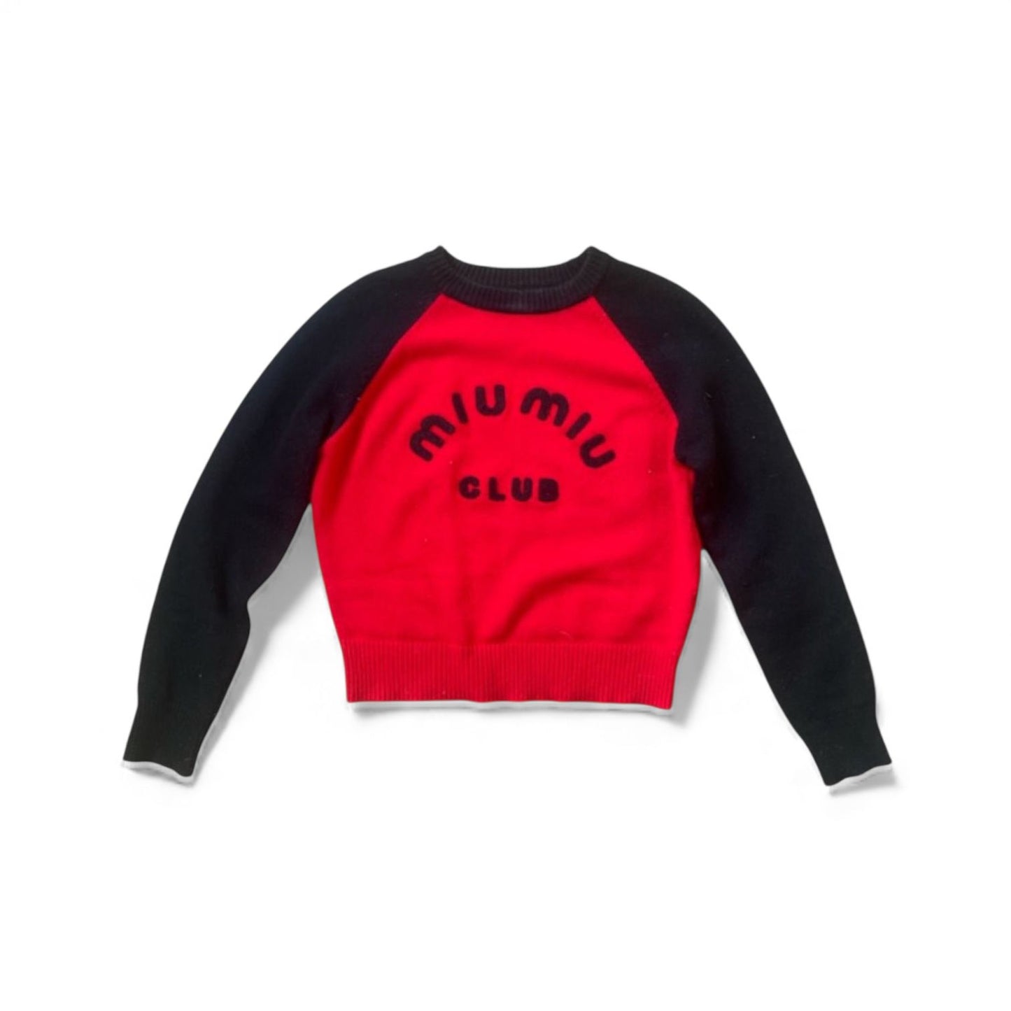 Miu Miu Maglione in Lana Blu e Rosso