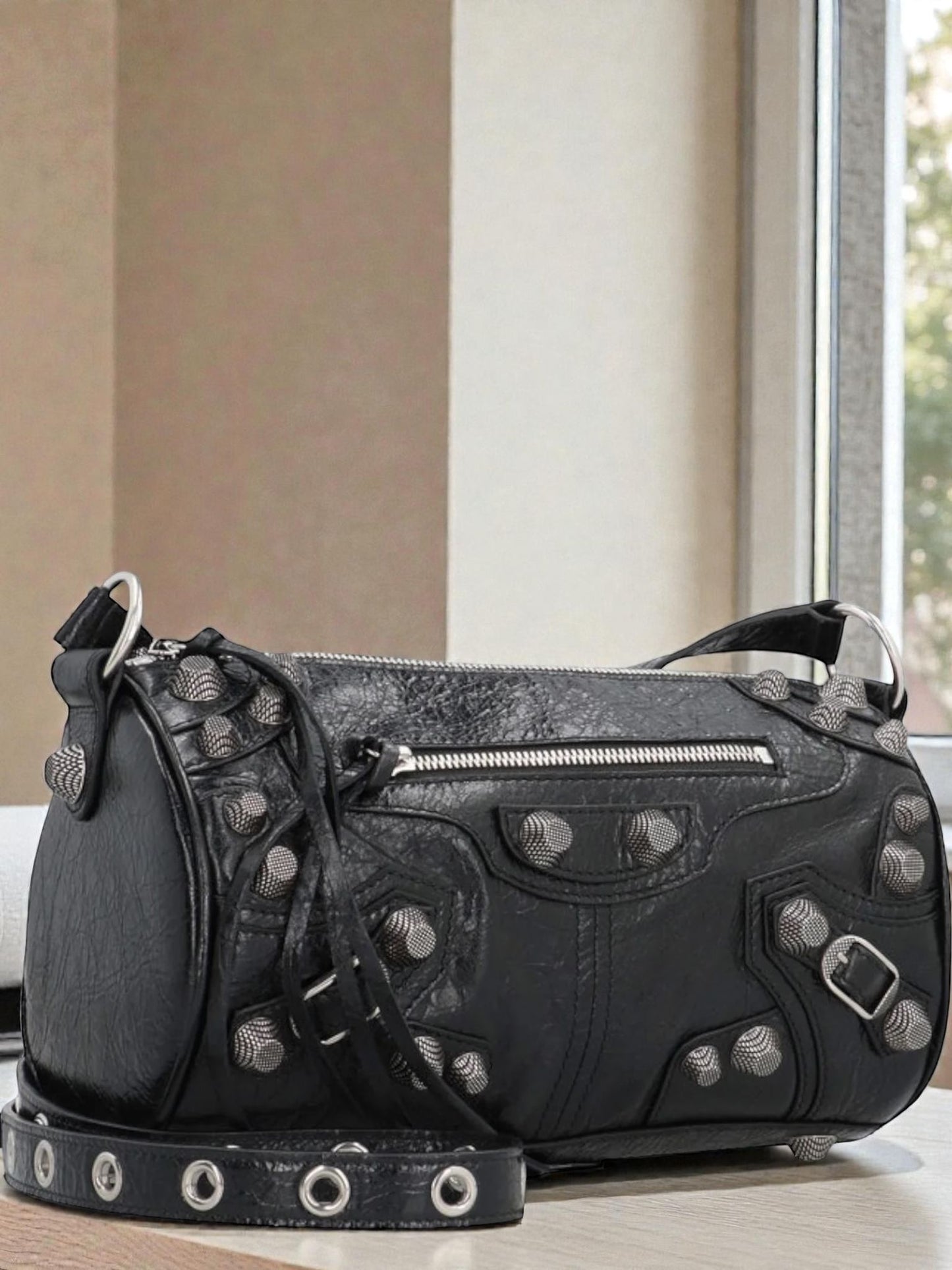 Balenciaga Le Cagole Cylinder Bag Black