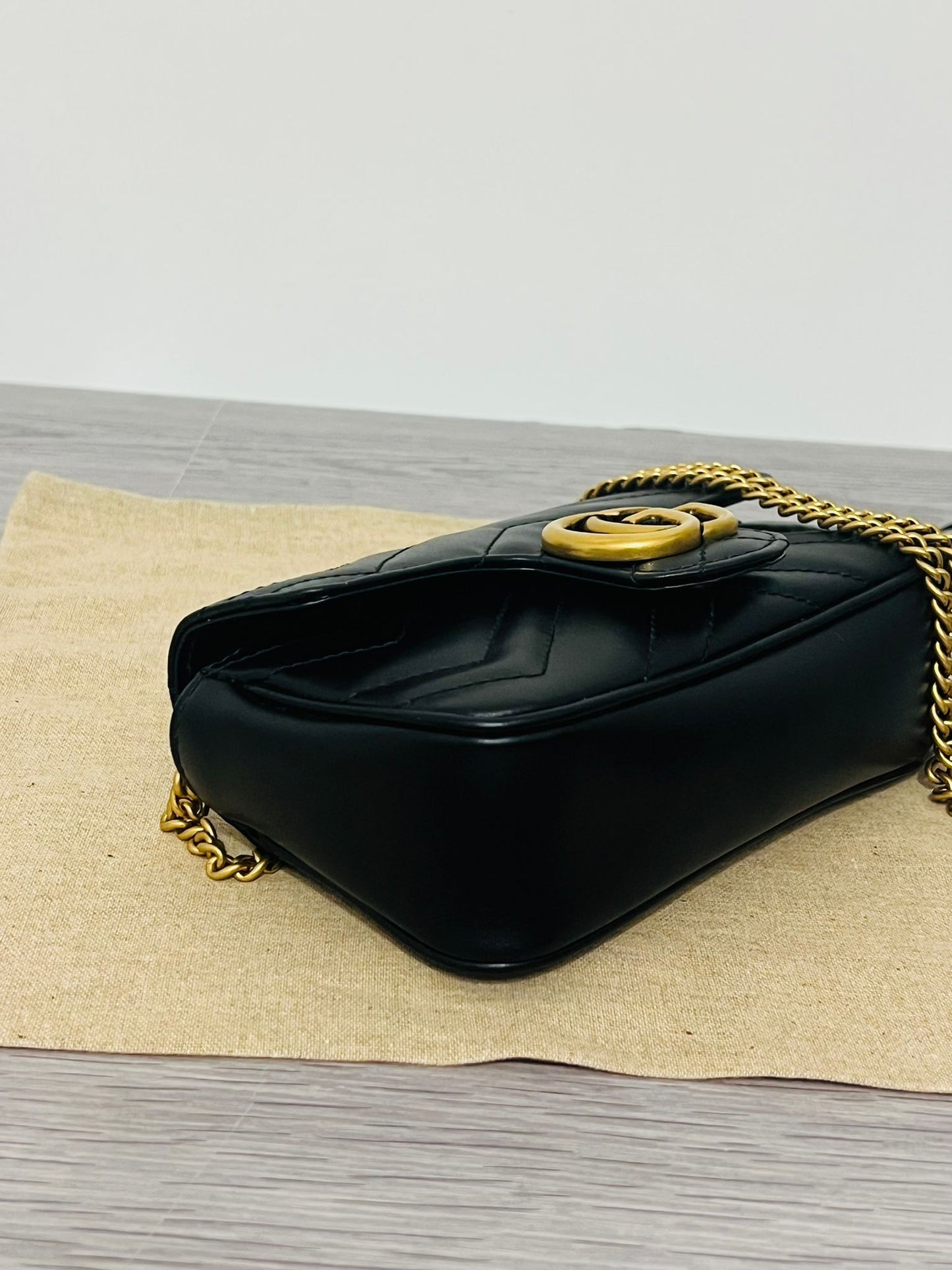 Gucci GG Mini Marmont Borsa a Spalla - Nero